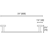 Ash Single Towel Bar - Matte Black